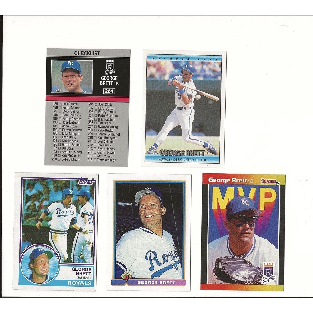 Baseball Card Lot Topps Upper Deck Fleer Bowman George Brett 83 92 84 Donruss 17